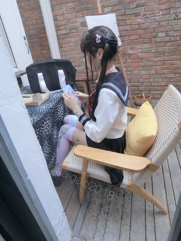 2019七夕特典： 黑长直色气loli水手服写真 - 双马尾少女赛高酱